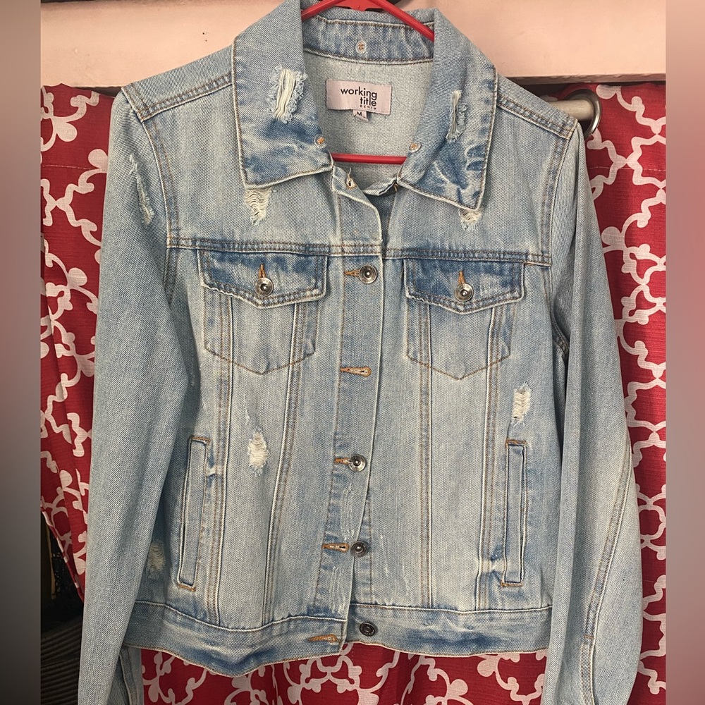 small denim jacket : light washed